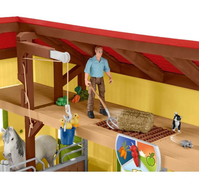 Schleich, Farm World, Grajd de cai, set, 42485