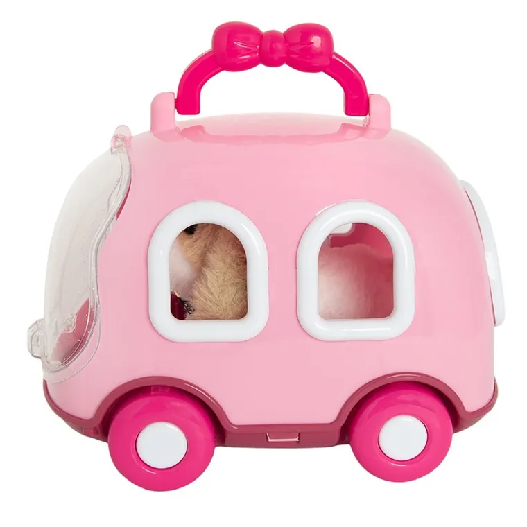 Smiki, Catel la salonul de infrumusetare, set cu jucarie de plus interactiva si cusca de transport