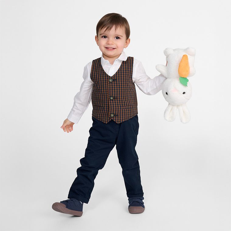 Smiki, Iepuras cu morcov, jucarie de plus, 25 cm