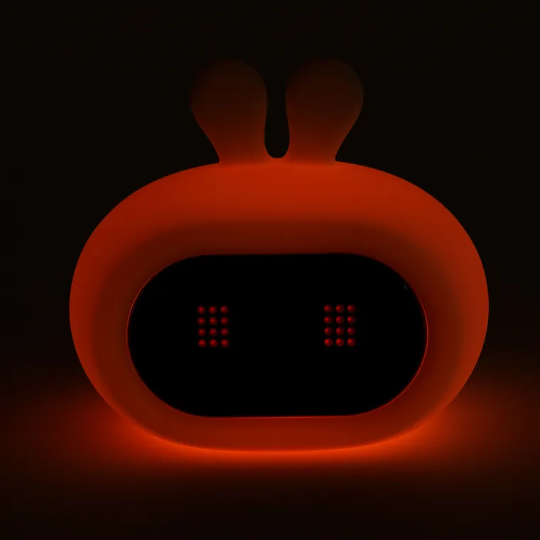 Smiki, Iepuras, lampa din silicon cu LED si ceas