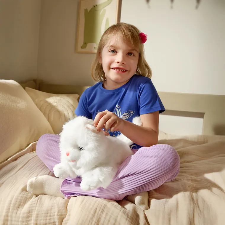 Smiki, Little Dreamer, Pisicuta somnoroasa, jucarie de plus interactiva