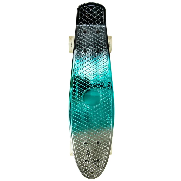 Smiki, placa skateboard tip fish cu roti LED, albastru