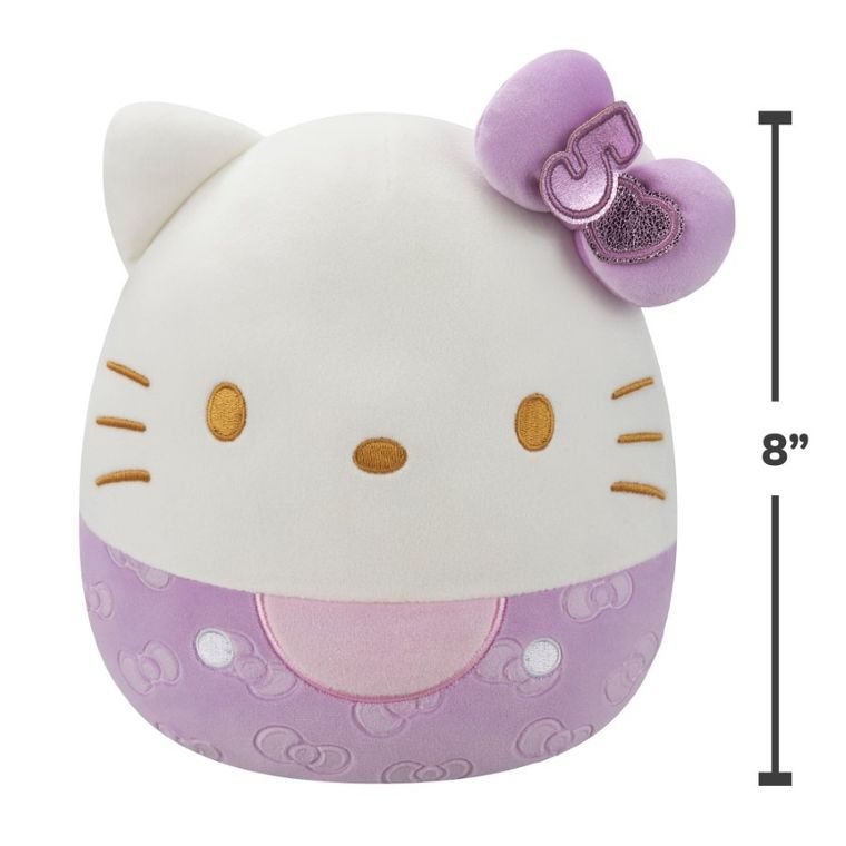 Squishmallows, Hello Kitty, jucarie de plus, editie speciala, violet, 20 cm
