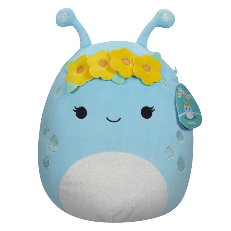 Squishmallows, Natnat, Pastel Blue Alien, jucarie de plus, 30 cm