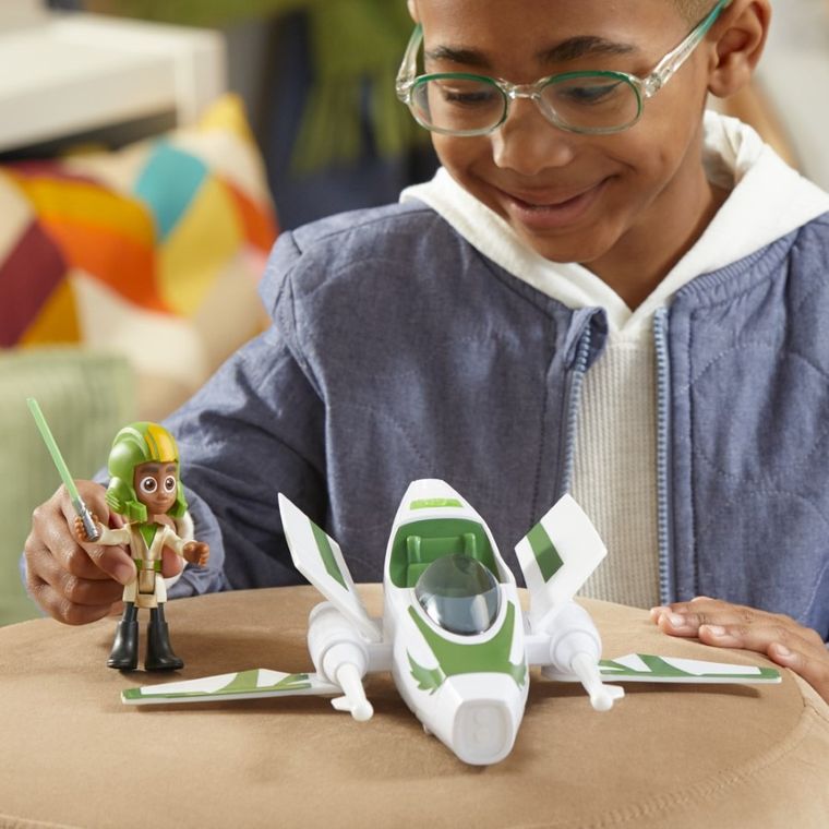 Star Wars, Young Jedi Adventures, Kai Brightstar, figurina cu vehicul