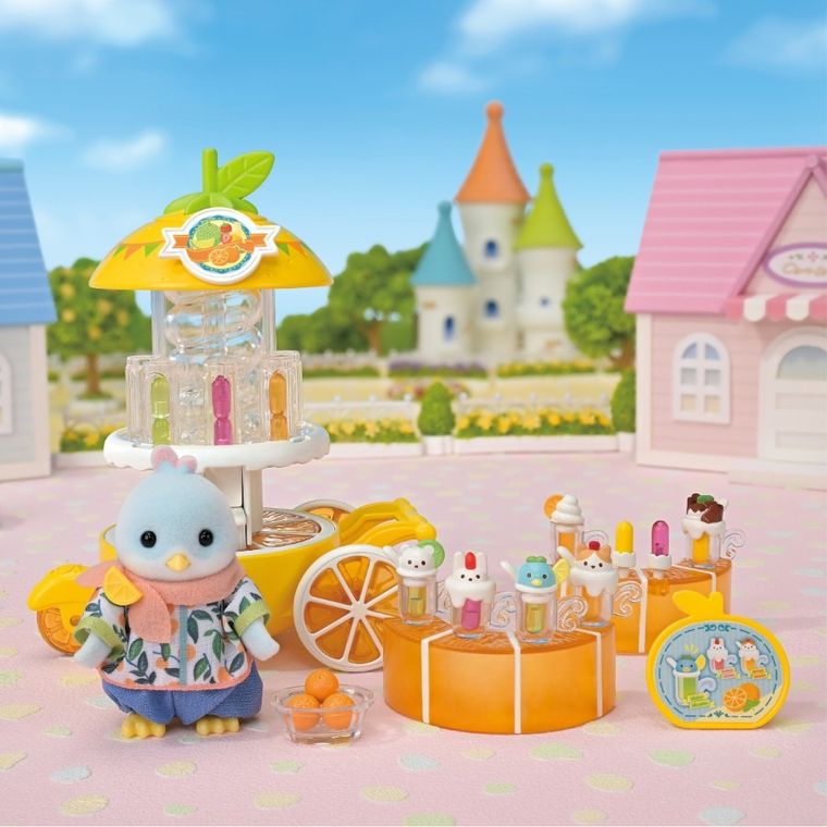 Sylvanian Families, Citrus Bird Juice Stand, set cu figurina, 5861