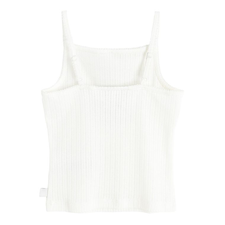 Top ajurat din bumbac pieptanat NOWEAR