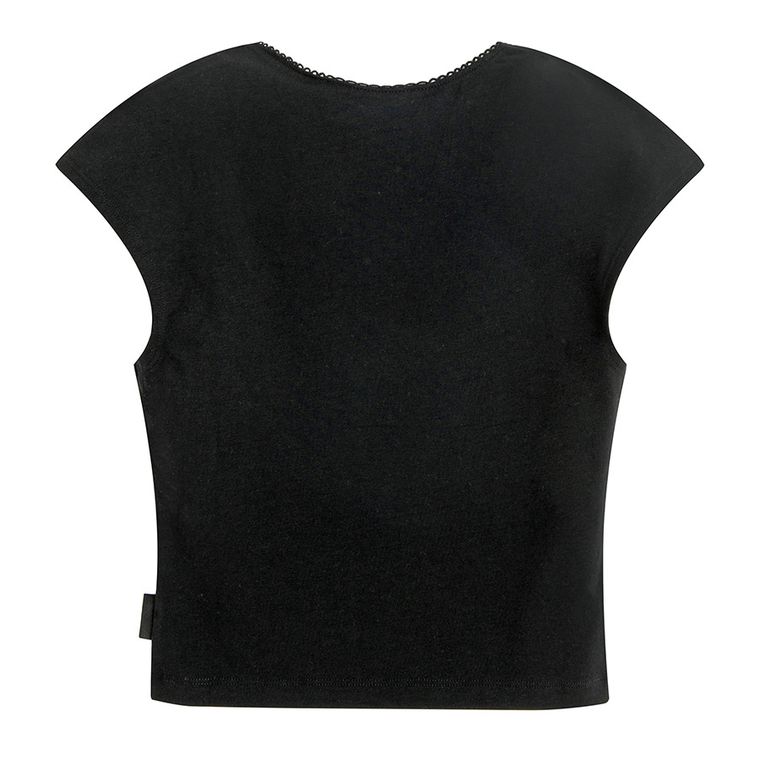 Top negru cu decolteu NOWEAR