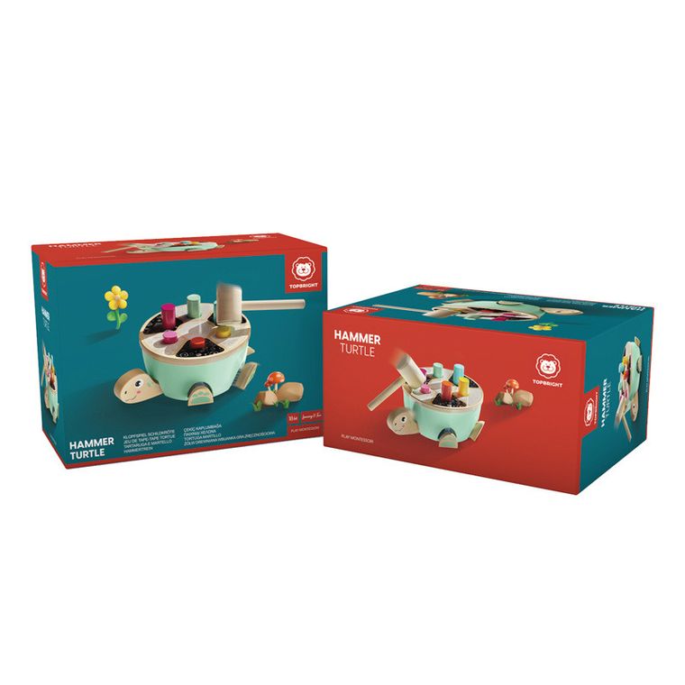 Topbright, Joc motric Broasca testoasa Ciocan din lemn, 18 luni