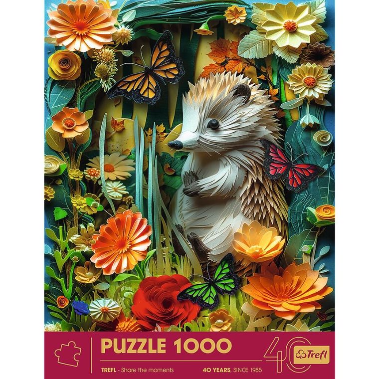 Trefl, 40 Years, Paper Art: Arici, puzzle, 1000 piese
