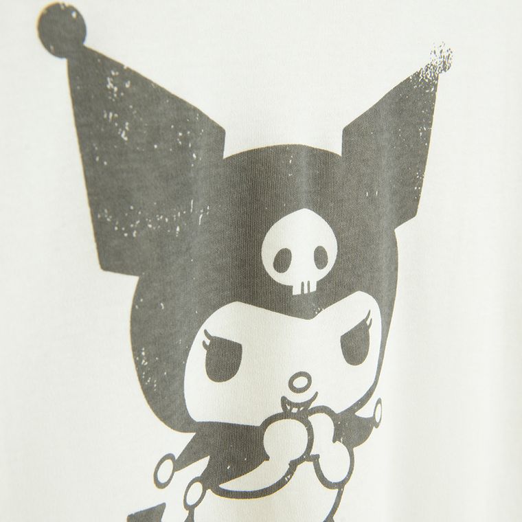 Tricou alb cu imprimeu Kuromi NOWEAR
