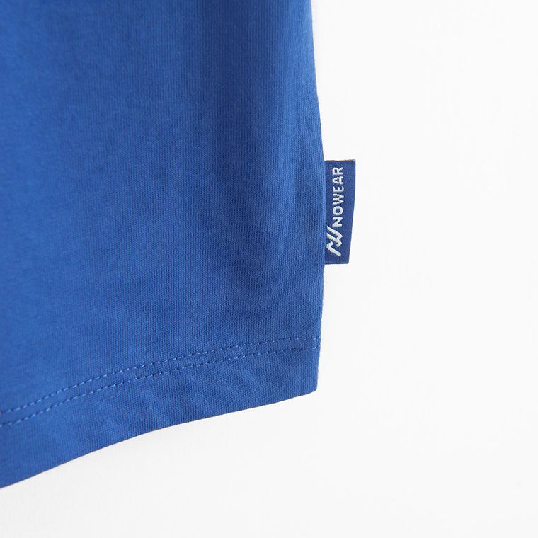 Tricou basic albastru cu croiala relaxed NOWEAR