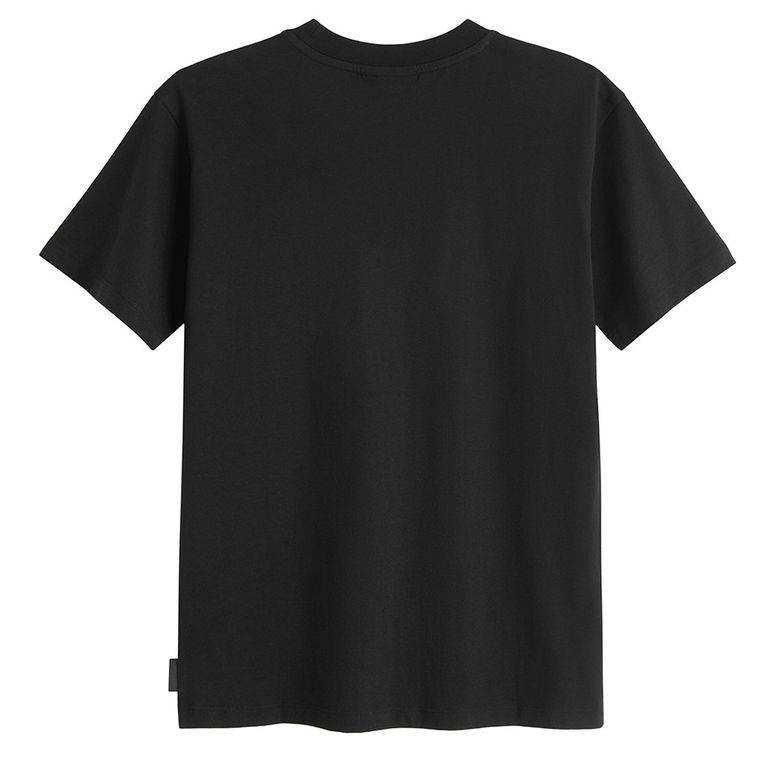 Tricou basic negru cu croiala relaxed NOWEAR
