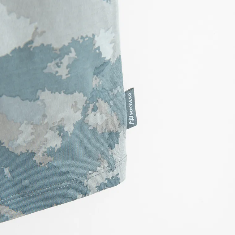 Tricou cu model camuflaj si croiala relaxed NOWEAR