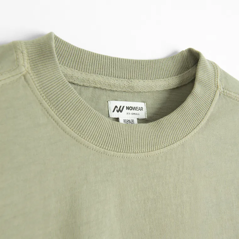 Tricou din bumbac cu croiala scurta boxy NOWEAR