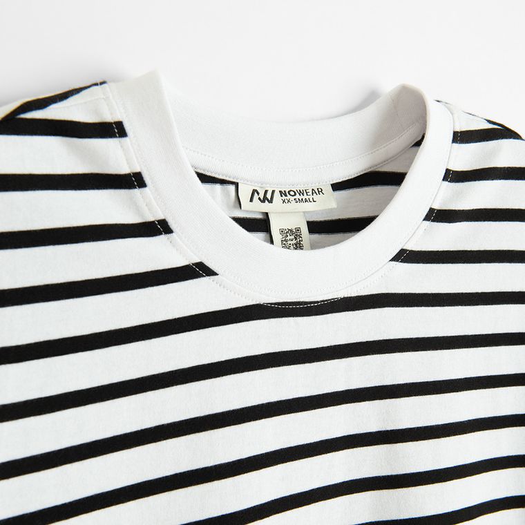 Tricou in dungi cu croiala relaxed NOWEAR