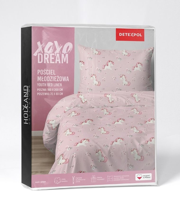 Unicorn, set lenjerie de pat single, 160-200 cm