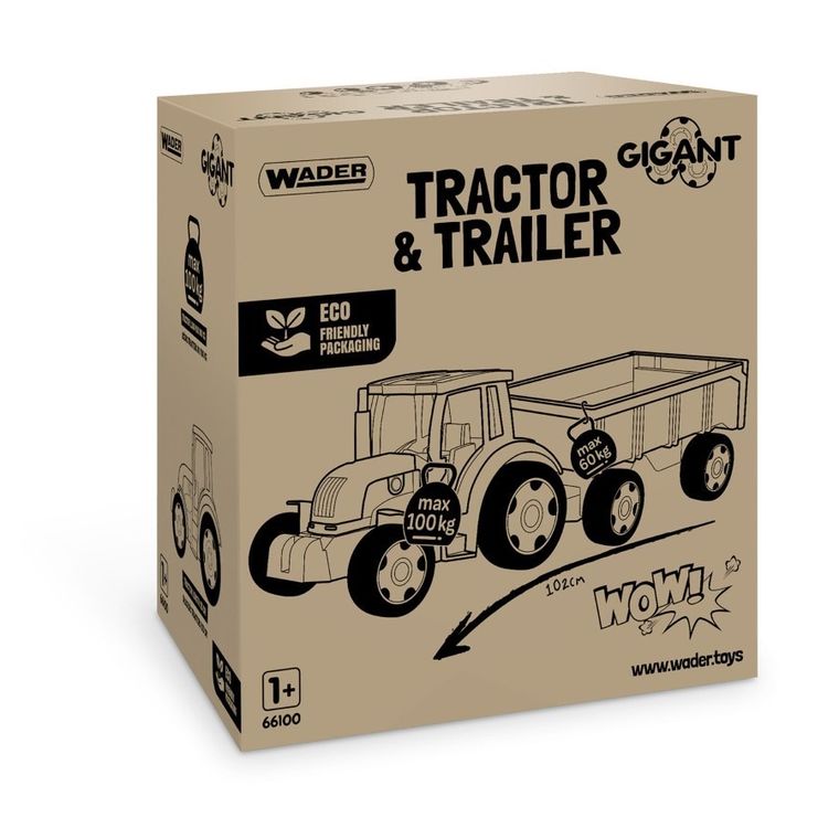 Wader, Tractor gigant, Vehicul cu remorca