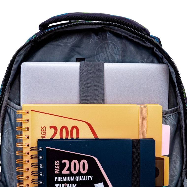 Astrabag, rucsac pentru scoala, cu 3 compartimente, Football Motion