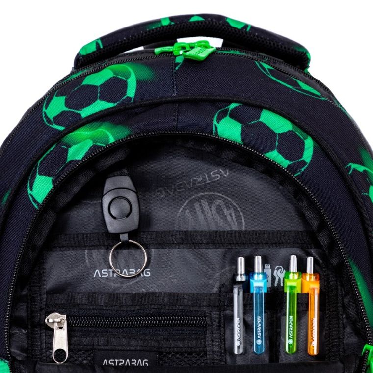 Astrabag, rucsac pentru scoala, cu 3 compartimente, Neo Football