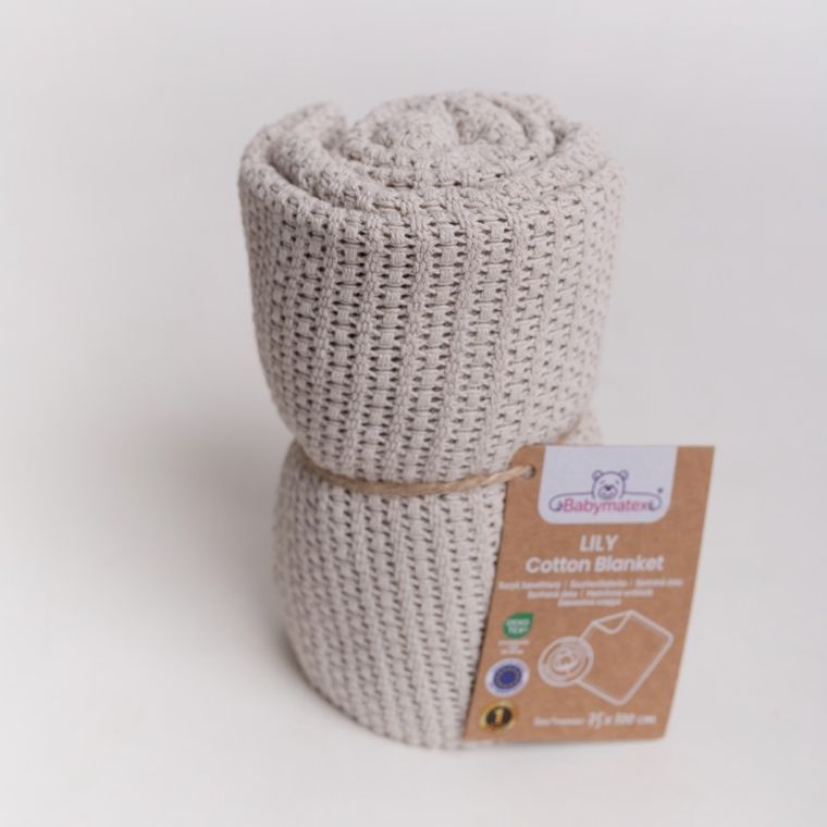 Babymatex, Lily, patura din bumbac, 75-100 cm, bej