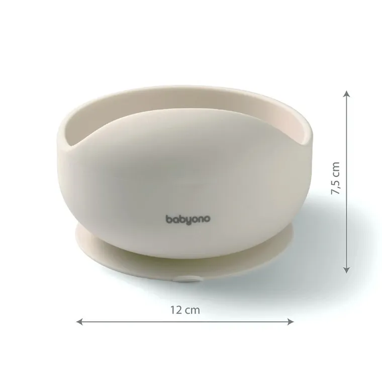 BabyOno, Casti din silicon cu ventuza, bej