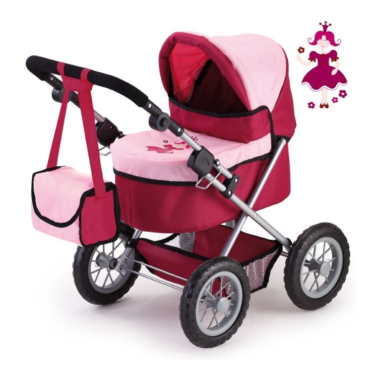 Bayer Design, Trendy, carucior multifunctional pentru papusi, rosu-roz