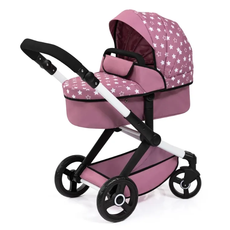 Bayer Design, Xeo, carucior multifunctional pentru papusi, roz