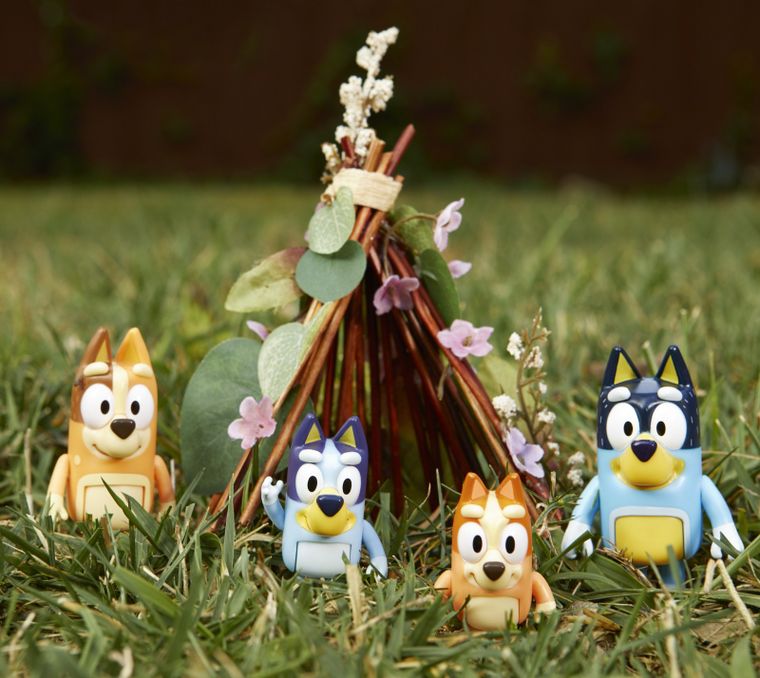 Bluey, familia, figurine, 4 buc.