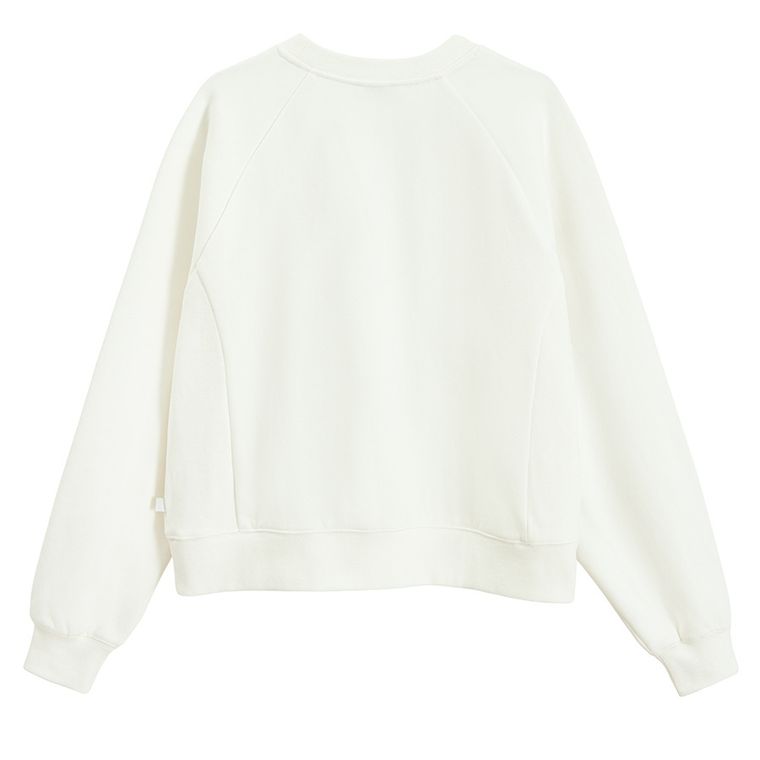 Bluza in nuanta off-white NOWEAR