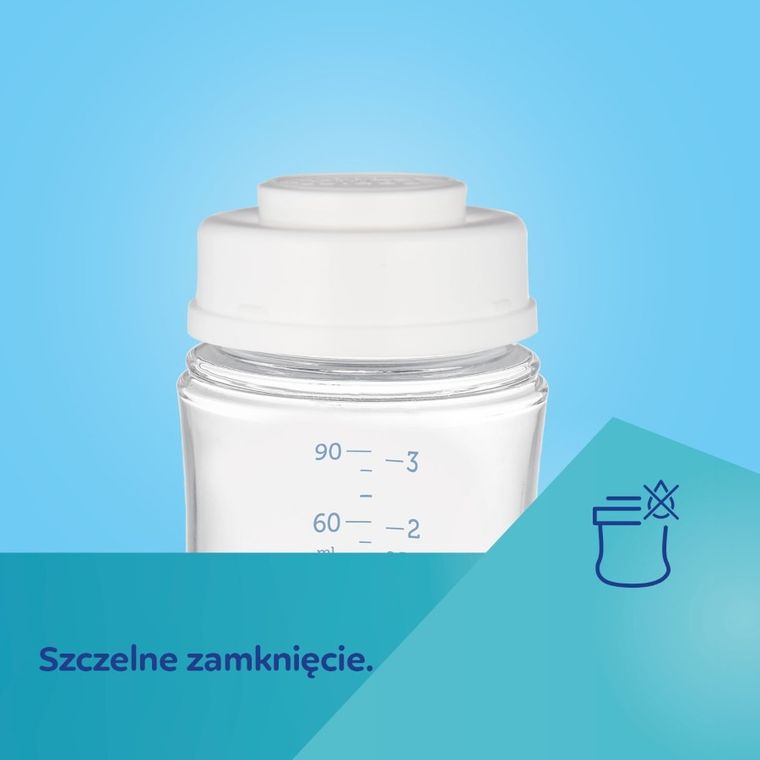 Canpol babies, set de sticle pentru stocarea laptelui matern si hranei, 120 ml, 3 buc.