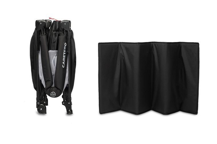 Caretero, Esti, patut de calatorie cu laterale rabatabile, negru