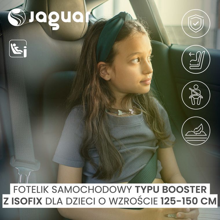 Caretero, Jaguar i-Size, scaun auto, beige, 125-150 cm
