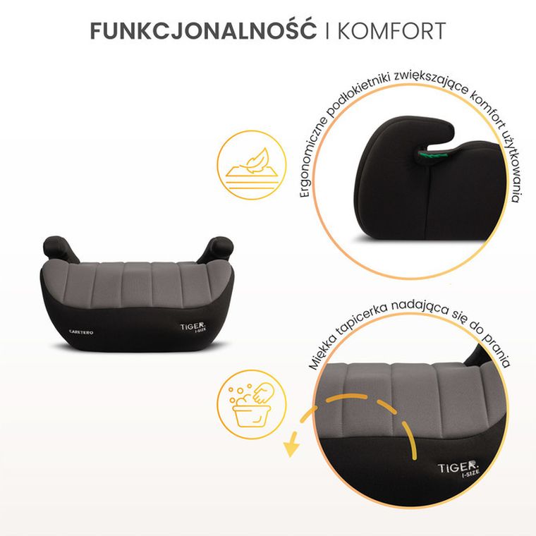 Caretero, Tiger i-Size, scaun auto, roz, 125-150 cm