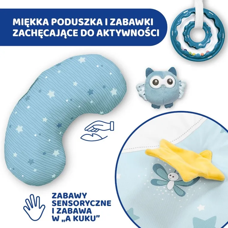 Chicco, First Dreams, Enjoy colors, covoras pentru copii, 3 in 1, albastru