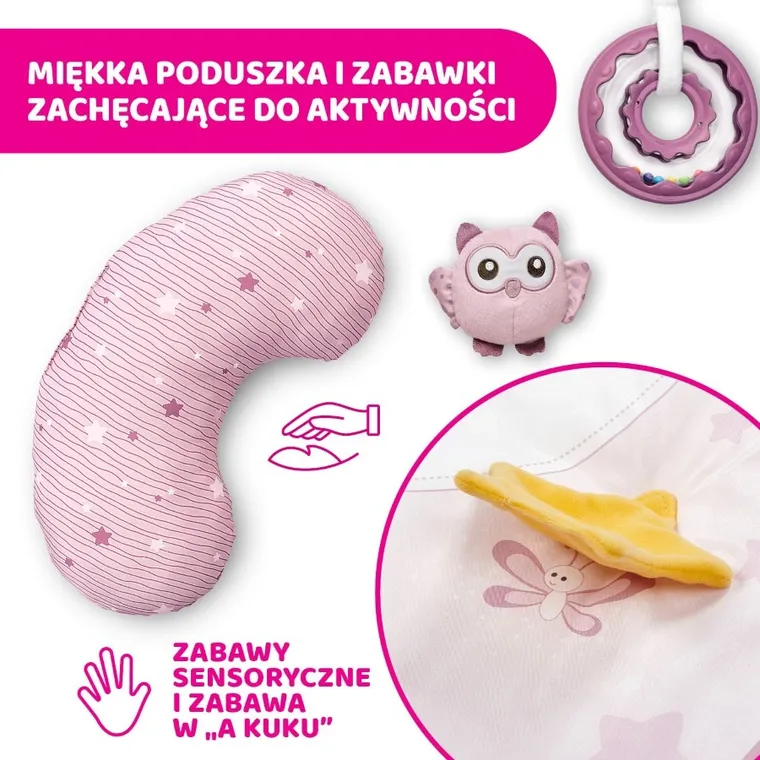 Chicco, First Dreams, Enjoy colors, covoras pentru copii, 3 in 1, roz
