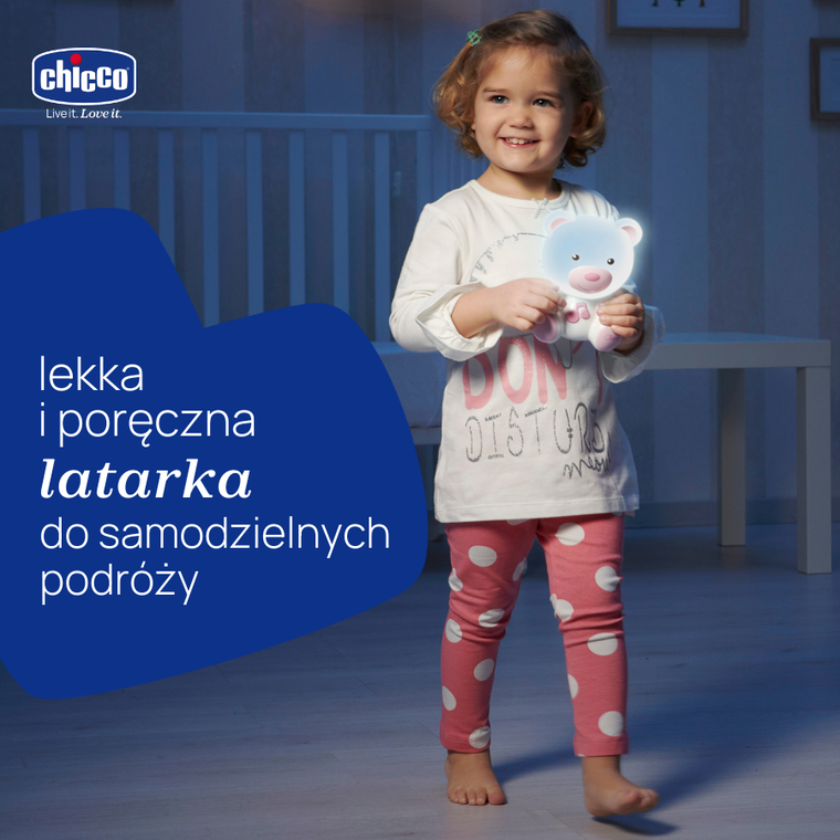 Chicco, First Dreams, lampa de noapte, Ursulet, roz
