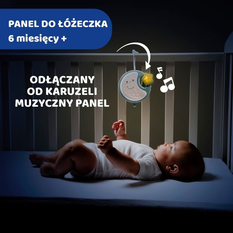 Chicco, Next2Dreams, Carusel pentru patut 3in1, albastru