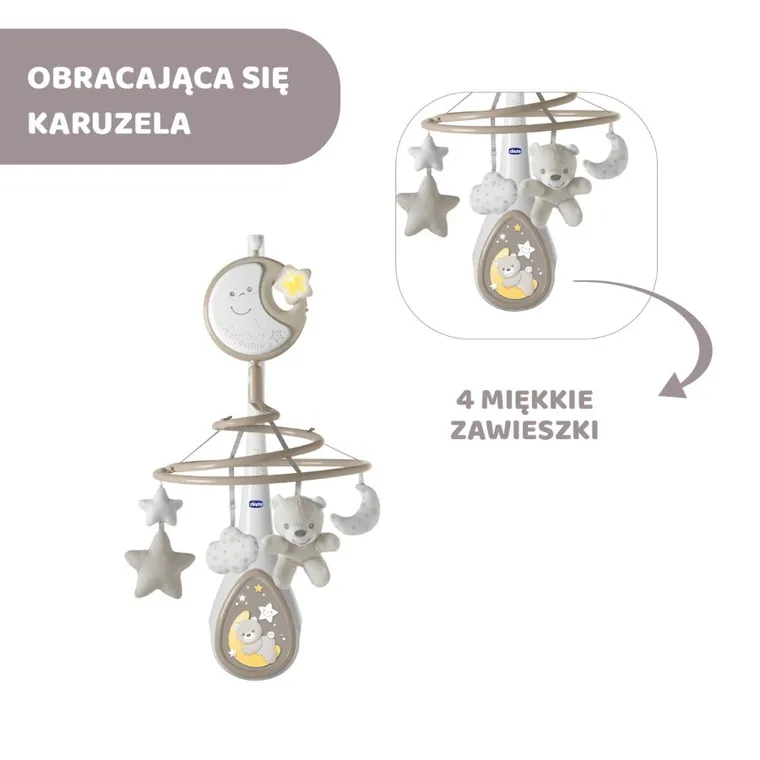 Chicco, Next2Dreams, Carusel pentru patut 3in1, special edition