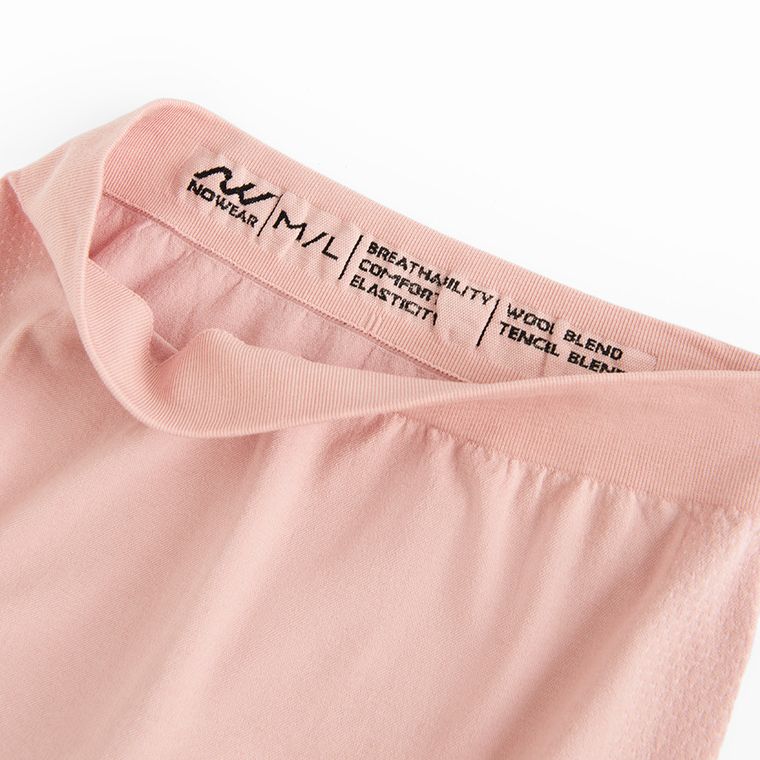 Colanti termoactivi roz cu adaos de lana NOWEAR