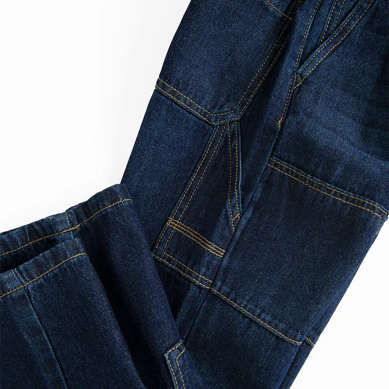 Cool Club, Blugi reglabili pentru baieti, croiala carpenter, albastru