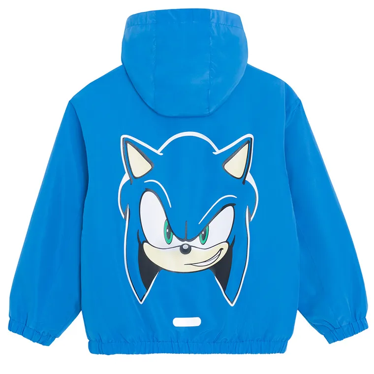 Cool Club, Geaca cu gluga pentru baieti, albastru, imprimeu Sonic the Hedgehog