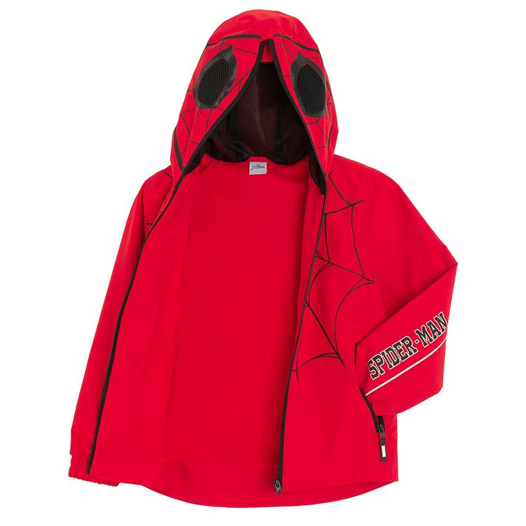 Cool Club, Geaca cu gluga pentru baieti, rosu, imprimeu Spider-Man