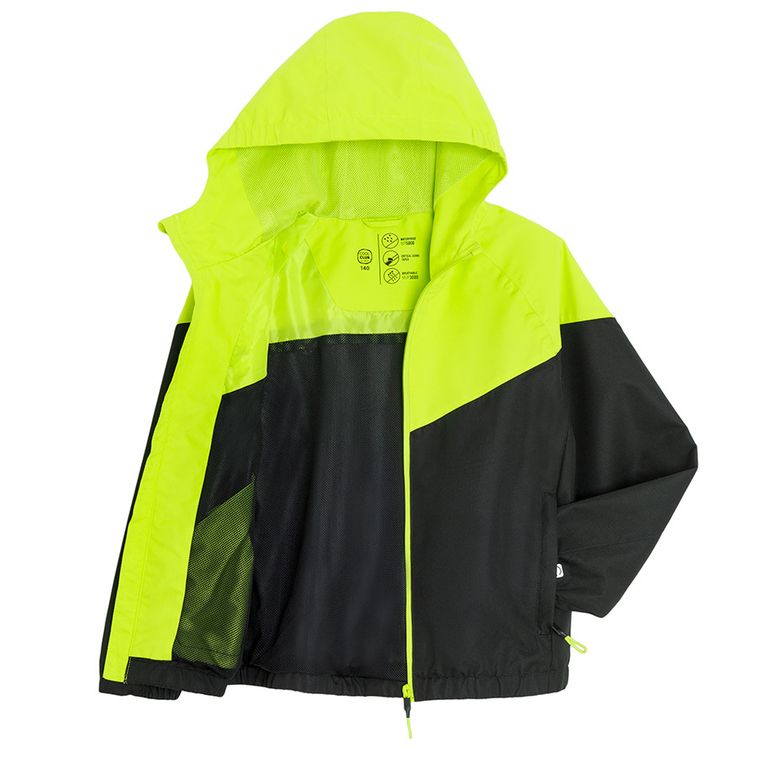 Cool Club, Geaca de ploaie cu gluga pentru baieti, verde-negru