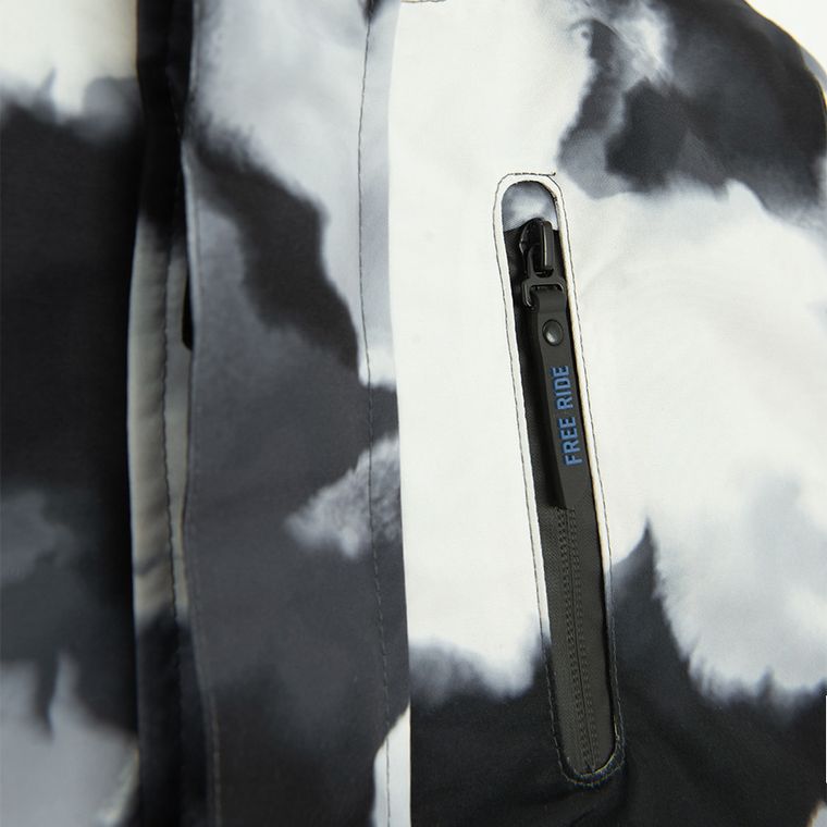 Cool Club, Geaca de schi impermeabil pentru baieti, cu gluga, negru-alb