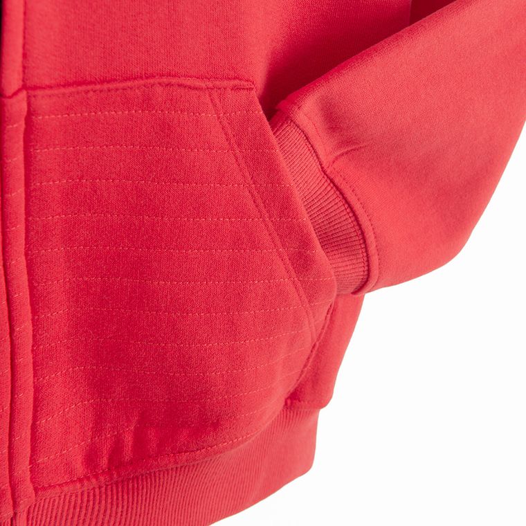 Cool Club, Hanorac cu gluga pentru baieti, cu fermoar, rosu, imprimeu Hot Wheels