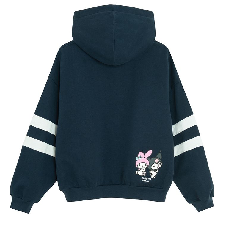 Cool Club, Hanorac cu gluga pentru fete, calduros, bleumarin, imprimeu Hello Kitty and Friends