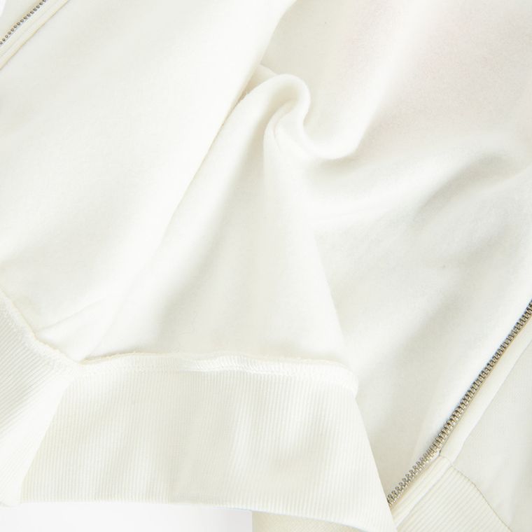 Cool Club, Hanorac cu gluga pentru fete, cu fermoar, calduros, alb