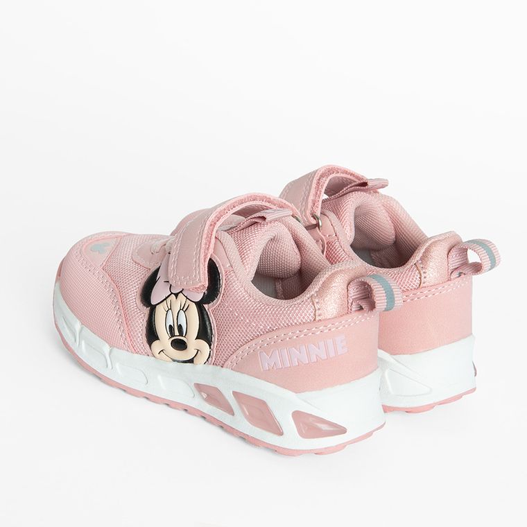 Cool Club, Pantofi sport pentru fete, roz, talpa cu leduri, imprimeu Minnie Mouse