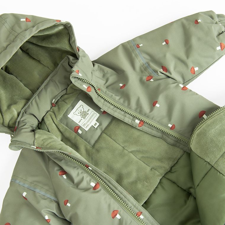 Cool Club, Salopeta cu gluga pentru baieti, calduroasa, verde